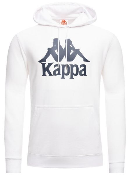 Kappa Bluza 705322 Biały Regular Fit. Białe bluzy nierozpinane męskie Kappa, m, bez wzorów, z bawełny, bez ramiączek, bez kaptura. Za 109.99 zł.
