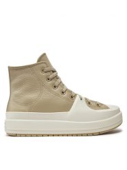 Converse Trampki Chuck Taylor All Star Construct Leather A06595C Beżowy. Brązowe trampki męskie Converse, bez wzorów, ze skóry, retro, bez zapięcia. Za 359.99 zł.