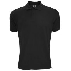 Męska Koszulka Polo Z Krótkim Rękawem. Czarne koszulki polo męskie SG, m, bez wzorów, bez kołnierzyka, bez ramiączek. Za 76.99 zł.