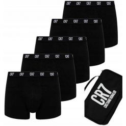 Bokserki dla mężczyzn CR7 5-pak Cristiano Ronaldo 8123. Czarne bokserki męskie CR7 Cristiano Ronaldo, m, bez wzorów. W wyprzedaży za 129.99 zł.