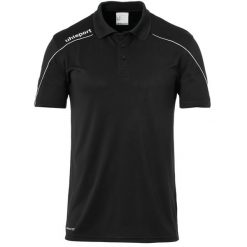 Polo Uhlsport Stream 22. Białe koszulki polo męskie Uhlsport, s, bez wzorów, z materiału, sportowe, bez kołnierzyka, bez ramiączek. Za 148.50 zł.