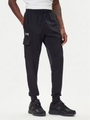 Under Armour Spodnie dresowe Ua Rival 1382134 Czarny Regular Fit. Czarne spodnie dresowe męskie Under Armour, bez wzorów, z bawełny. Za 87.69 zł.