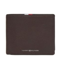 Portfel Tommy Hilfiger. Brązowe portfele męskie Tommy Hilfiger, bez wzorów. Za 279.99 zł.