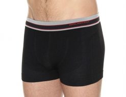 Brubeck Bokserki męskie Active Wool czarne r. S (BX10870). Czarne bokserki męskie Brubeck, m, bez wzorów. Za 105.92 zł.
