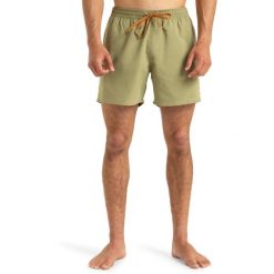 Szorty kąpielowe dla Mężczyzn EVERYDAY SOLID VOLLEY 15" Beżowy. Brązowe szorty męskie Quiksilver, bez wzorów, z materiału, sportowe. Za 139.99 zł.