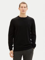 Tom Tailor Sweter 1038426 Czarny Regular Fit. Czarne kardigany męskie Tom Tailor, m, bez wzorów, z bawełny, bez ramiączek. Za 149.99 zł.