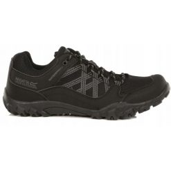 Buty trekkingowe męskie Edgepoint III Regatta. Czarne buty trekkingowe męskie Regatta, bez wzorów, bez zapięcia, trekkingowe. Za 249.70 zł.