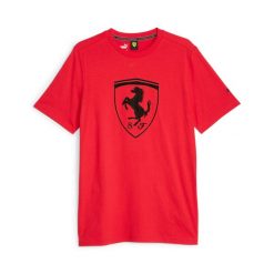 Koszulka Sportowa Męska Puma Ferrari Race Tonal Big Shield. Czerwone t-shirty sportowe męskie Puma, m, bez wzorów, sportowe, bez ramiączek. Za 152.99 zł.