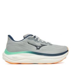 Buty do biegania Mizuno. Szare buty do biegania męskie Mizuno, bez wzorów, bez zapięcia, do biegania, mizuno wave. Za 559.99 zł.