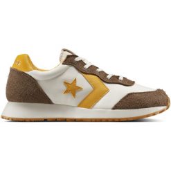 Adidasy Converse Omega Trainer, Dla obu płci. Brązowe buty zimowe męskie Converse, bez wzorów, z zamszu, sportowe, bez obcasa, bez zapięcia. Za 384.71 zł.