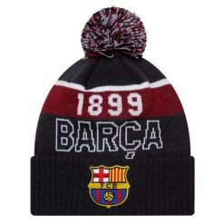 Czapka męska Core Sport Knit Beanie FC Barcelona Hat. Niebieskie czapki męskie New Era, bez wzorów, sportowe. Za 159.99 zł.
