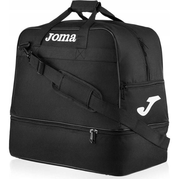 Torba treningowa Joma Training III. Czarne torby męskie na ramię Joma, bez wzorów, eleganckie, na ramię. Za 79.99 zł.
