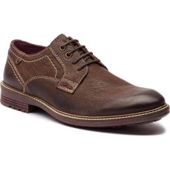 Półbuty CANGURO - A187-100 Dark Brown/Scotch. Brązowe codzienne półbuty męskie Canguro, z materiału, eleganckie. Za 209.00 zł.
