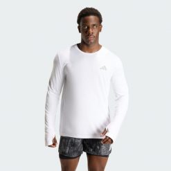 Koszulka adi365 Running Essentials Longsleeve. Białe buty do biegania męskie ADIDAS, bez wzorów, bez zapięcia, do biegania, climacool (adidas). Za 149.00 zł.