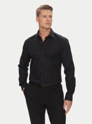HUGO Koszula Kenno 50544934 Czarny Slim Fit. Czarne koszule męskie Hugo, m, bez wzorów, z bawełny, bez kołnierzyka, bez ramiączek. Za 499.00 zł.