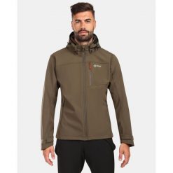 Męska kurtka softshell Kilpi RAVIO-M. Zielone kurtki softshell męskie Kilpi, m, bez wzorów, z softshellu, bez kaptura, trekkingowe. Za 473.69 zł.