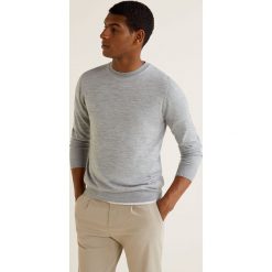 Mango Man - Sweter Willyc. Szare swetry męskie Mango Man, z dzianiny, z okrągłym kołnierzem. Za 199.90 zł.