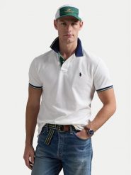 Polo Ralph Lauren Polo 710963479001 Biały Custom Slim Fit. Białe koszulki polo męskie Polo Ralph Lauren, m, bez wzorów, z bawełny, bez kołnierzyka, bez ramiączek. Za 599.99 zł.