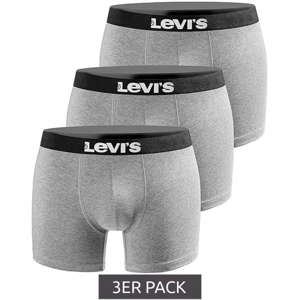 Bokserki majtki męskie Levi's Boxers 3-Pack. Szare bokserki męskie Levi's, m, bez wzorów, z gumy. Za 89.67 zł.