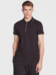 Armani Exchange Polo 8NZF71 ZJH2Z 1200 Czarny Regular Fit. Czarne koszulki polo męskie Armani Exchange, m, bez wzorów, z bawełny, bez kołnierzyka, bez ramiączek. Za 219.99 zł.