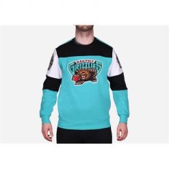 Bluza sportowa męska Mitchell & Ness Memphis Grizzlies. Niebieskie bluzy nierozpinane męskie Mitchell & Ness, m, bez wzorów, sportowe, bez ramiączek, bez kaptura. Za 517.00 zł.