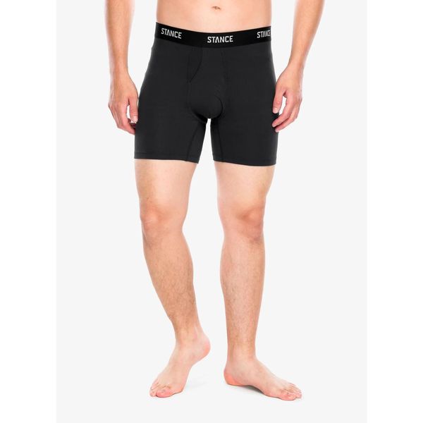 Bokserki termoaktywne męskie Stance Solid Boxer Brief. Czarne bielizna termoaktywna męska Stance, m, bez wzorów. Za 80.99 zł.