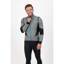 Softshellowa kurtka rowerowa męska Rogelli BRAVE. Czarne kurtki softshell męskie Rogelli, m, bez wzorów, z softshellu, bez kaptura, rowerowe. W wyprzedaży za 231.00 zł.