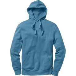 Bluza z kapturem Regular Fit bonprix niebieski dżins. Bluzy nierozpinane męskie bonprix. Za 37.99 zł.