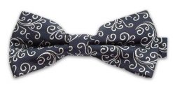 Grafitowa Mucha w Ornamenty - Vernon, Męska. Szare krawaty i muchy męskie Vernon, bez wzorów, eleganckie. Za 29.00 zł.