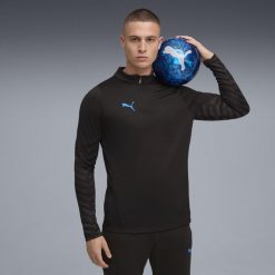 Męska bluza piłkarska individualCUP z zamkiem 1/4 PUMA. Białe kurtki treningowe męskie Puma, m, bez wzorów, bez kaptura, do biegania. Za 269.00 zł.