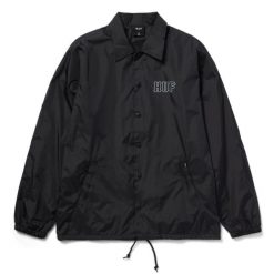 Kurtka turystyczna męska HUF Set H Coaches Jacket. Czarne kurtki męskie HUF, m, bez wzorów, z nylonu, sportowe, bez ramiączek, bez kaptura. W wyprzedaży za 223.00 zł.