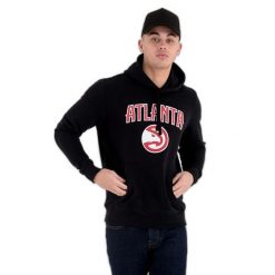 Bluza z kapturem Atlanta Hawks NBA. Czarne bluzy z kapturem męskie New Era, m, bez wzorów, z kapturem. Za 294.50 zł.