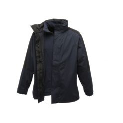 Parka 3 w 1 Regatta Defender III. Czarne kurtki softshell męskie Regatta, l, bez wzorów, z softshellu, bez kaptura, trekkingowe. Za 699.99 zł.