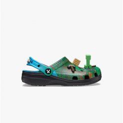 Klapki sandały chodaki męskie Crocs Class Minecraft LED. Zielone klapki i japonki męskie Crocs, z materiału, bez zapięcia. Za 218.80 zł.
