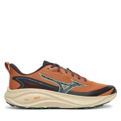 Buty do biegania Mizuno. Brązowe buty do biegania męskie Mizuno, bez wzorów, bez zapięcia, do biegania. Za 559.99 zł.