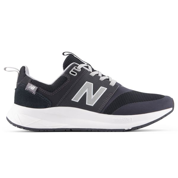Buty unisex New Balance UA900DB2 – granatowe. Niebieskie buty treningowe męskie New Balance, bez wzorów, z materiału, bez zapięcia, do biegania. Za 299.99 zł.