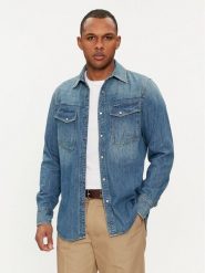 G-Star Raw Koszula jeansowa Dakota D23616-D252 Niebieski Regular Fit. Niebieskie koszule męskie G-Star Raw, m, bez wzorów, z bawełny, bez kołnierzyka, bez ramiączek. Za 349.99 zł.