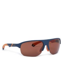 Okulary przeciwsłoneczne Polaroid. Niebieskie okulary przeciwsłoneczne męskie Polaroid, bez wzorów. Za 259.99 zł.