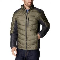 Kurtka uniwersalna męska Columbia Labyrinth Loop Jacket. Zielone kurtki męskie Columbia, m, bez wzorów, z syntetyku, klasyczne, bez ramiączek, bez kaptura. Za 549.99 zł.