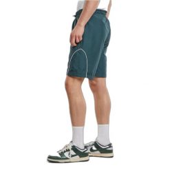 Spodenki dresowe Urban Classics Piped Panel. Zielone szorty męskie Urban Classics, bez wzorów, z dresówki. Za 191.00 zł.