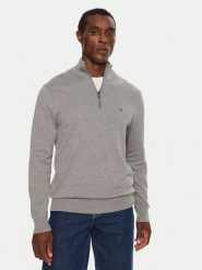 Tommy Hilfiger Sweter Essential MW0MW37331 Szary Regular Fit. Szare kardigany męskie Tommy Hilfiger, l, bez wzorów, z bawełny, bez ramiączek. Za 519.99 zł.