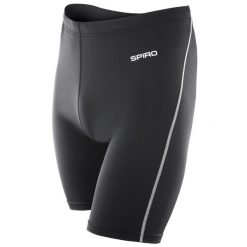 Męskie Spodenki Sportowe Bodyfit Performance Base Layer. Czarne szorty sportowe męskie SPIRO, bez wzorów, sportowe. Za 80.99 zł.
