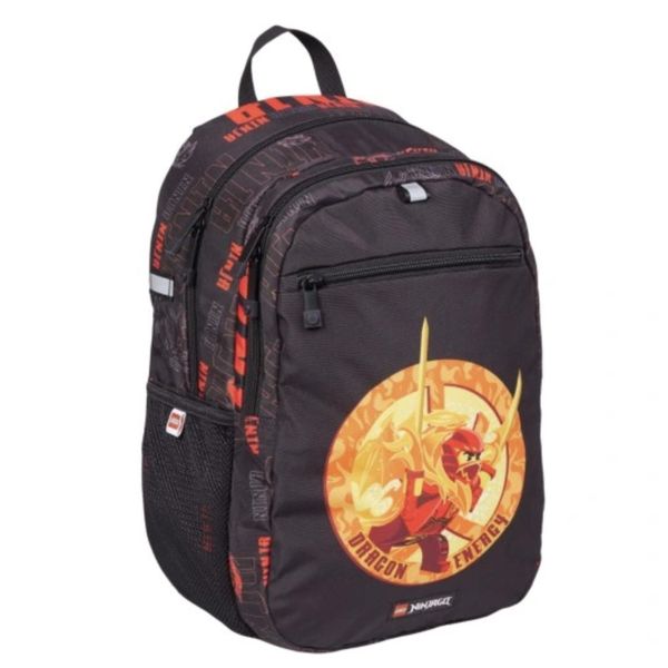Plecak szkolny Lego EXTENDED NINJAGO KAI DRAGON ENERGY 20222-2502. Czarne plecaki męskie LEGO, bez wzorów. Za 215.04 zł.