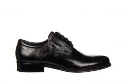 Półbuty John Doubare QA526-C6-A78 Black 104238, Czarny, Skóra naturalna - 41. Czarne eleganckie półbuty męskie John Doubare, ze skóry, klasyczne, bez obcasa, bez zapięcia. W wyprzedaży za 494.10 zł.