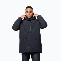 Kurtka męska Jack Wolfskin Koenigsbau Parka. Niebieskie parki męskie Jack Wolfskin, m, bez wzorów, bez kaptura. Za 1,199.00 zł.