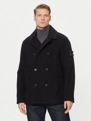 Stone Island Płaszcz wełniany 8115441F5 Czarny Regular Fit. Czarne płaszcze męskie Stone Island, m, bez wzorów, z wełny, bez kaptura. Za 5,579.00 zł.
