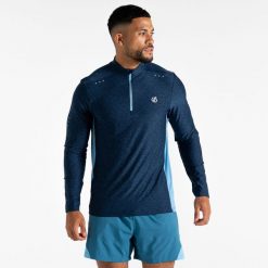 Bluza turystyczna męska Power Up. Niebieskie bluzy nierozpinane męskie Dare 2B, m, bez wzorów, sportowe, bez ramiączek, bez kaptura. W wyprzedaży za 179.99 zł.