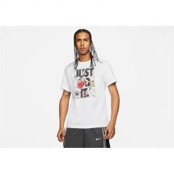 Koszulka sportowa męska Nike Manga Art Just Do It. Białe t-shirty sportowe męskie Nike, m, bez wzorów, z bawełny, sportowe, bez ramiączek. Za 202.00 zł.