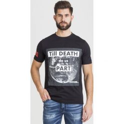T-SHIRT SOUTHWARK JOHN RICHMOND. Czarne t-shirty męskie John Richmond, l, bez wzorów, z bawełny, bez kołnierzyka, bez ramiączek. Za 317.40 zł.