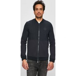 Armani Exchange - Bluza. Niebieskie bluzy rozpinane męskie Armani Exchange, bez wzorów, z dzianiny, bez ramiączek. W wyprzedaży za 499.90 zł.